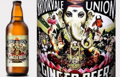 The label for the ginger beer
