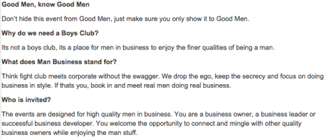 man business secret club