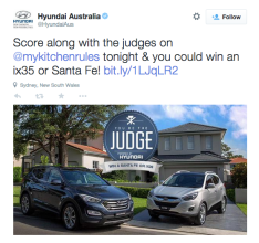 hyundai my kitchen rules tweet
