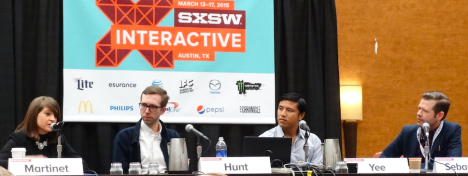 (l-r): Stacy Martinet, Mashable; Jnathan Hunt, Vox Media; Patrick Yee, Refinery 29; Michael Sebastian, AdAge