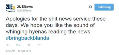 2UE Tweet