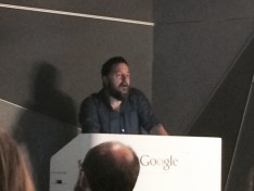 Lonsdale speaking at the eent