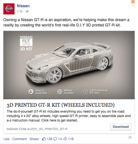 Nissan april fools