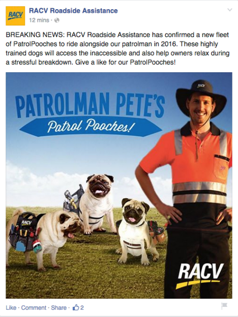 RACV April Fools