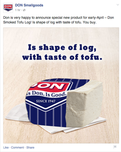 Don Smallgoods april fools