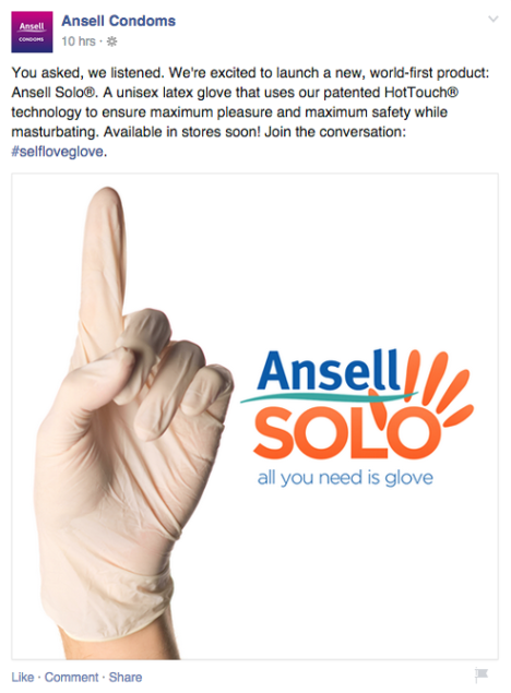 Ansell Condoms April Fools