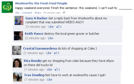 woolworths facebook invite