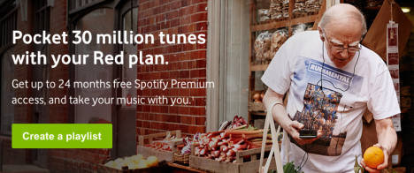 spotify vodafone