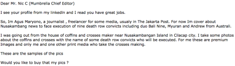 The email sent to Mumbrella overnight. Click to enlarge.