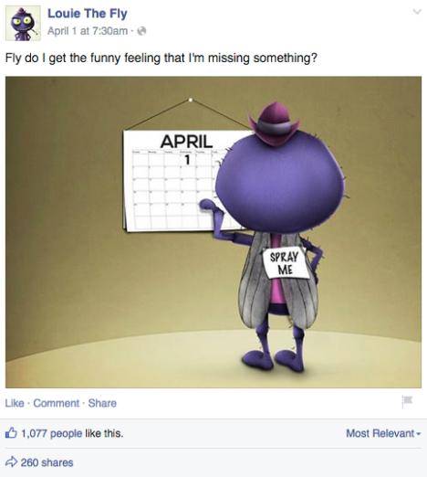 louie fly april fool