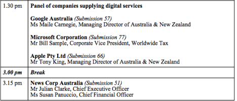 Senate Tax Inquiry