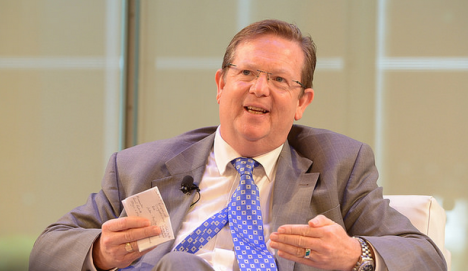 Mark Hollands speaking at the INMA World Congress in New York