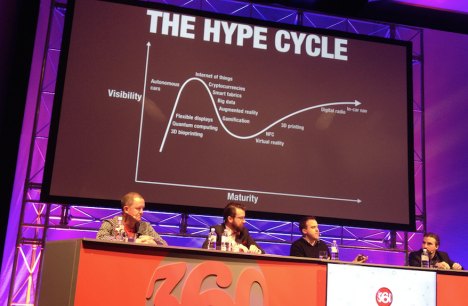 Dave King, Phil Phelan, Nic Hodges and Ben Moir at the 'Post hype' session at Mumbrella360 
