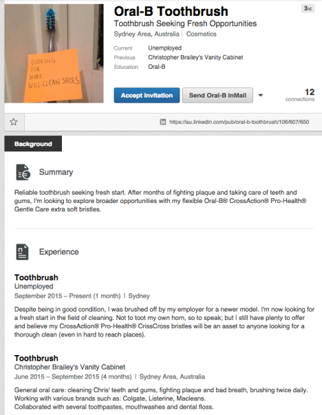 Oral B linkedin