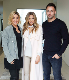 Jules Sebastian with Nadia and Jimmy Bartel