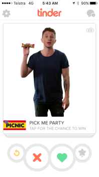 picnic cadbury tinder