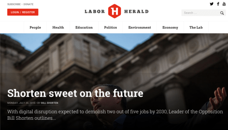 Labor Herald launch editor Alex Brooks departs four months after the site goes live