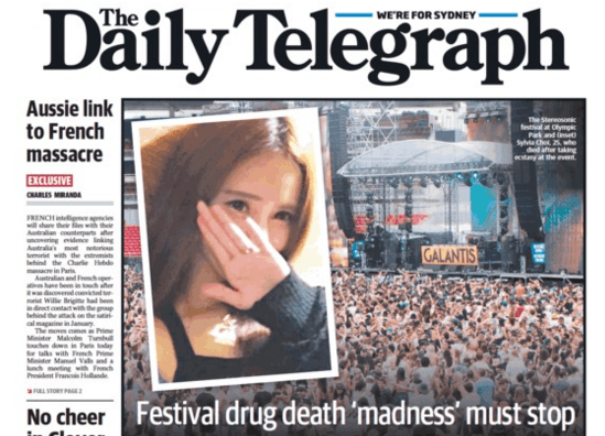 The Daily Telegraph used picture of wrong woman as drug overdose victim on front page