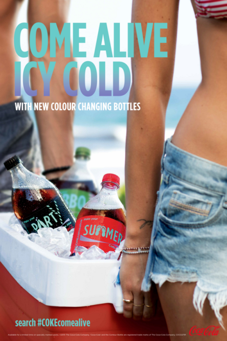 coke colour change bottles