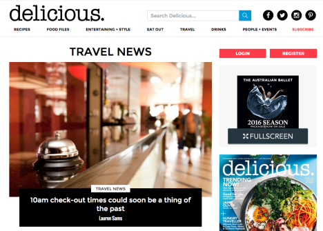 delicious travel section