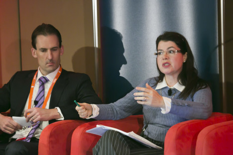 Brownlow, right, speaking at last year's Mumbrella360