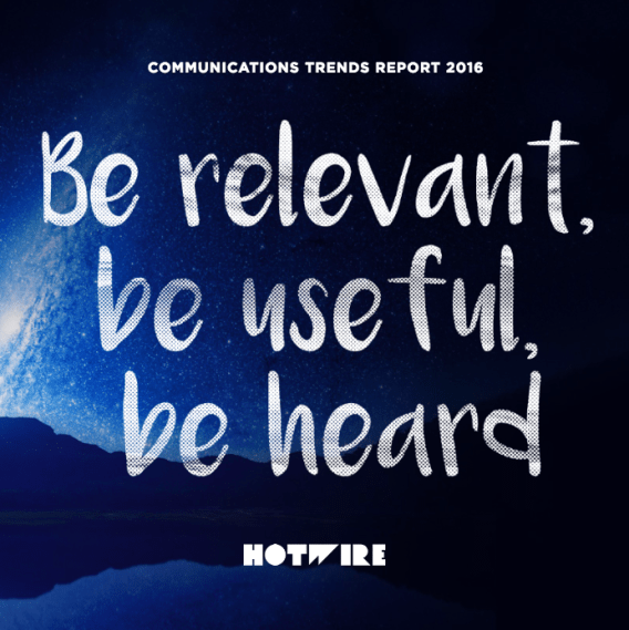 Ethical behaviour, virtual reality and the demise of the website among Hotwire’s 2016 trends