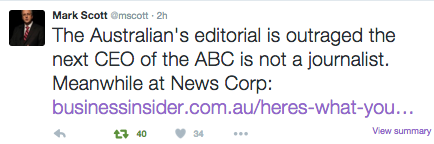 ABC boss Mark Scott set to go out swinging taking aim at News Corp and Peter Costello