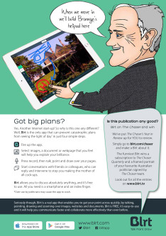 Blrt's ad in the first edition of The Chaser Quarterly