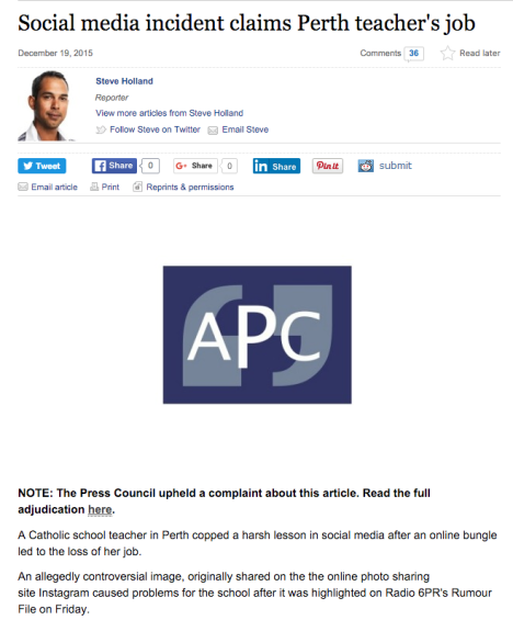 WAToday Press Council ruling