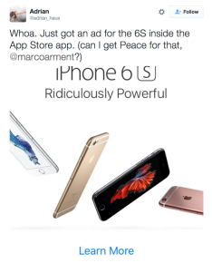 apple i[hone ad screenshot