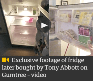 The Guardian’s latest traffic acquisition strategy: video of Tony Abbott’s new fridge after a party