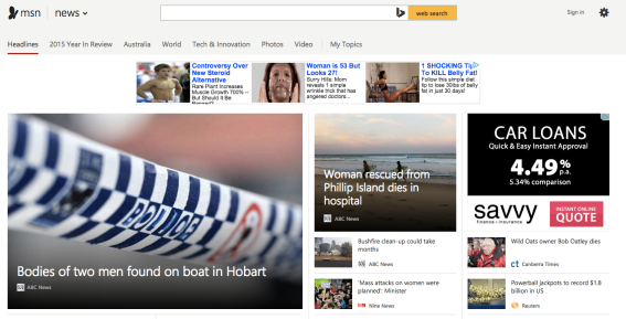MSN News knocks Yahoo7 out of top ten of Nielsen online news rankings for December