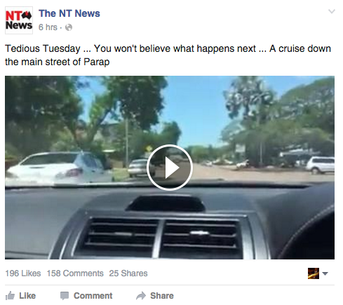 Click bait, NT News style