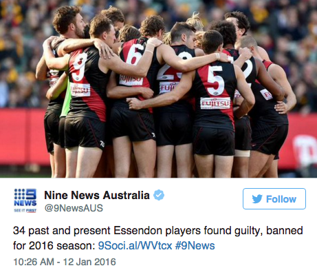 TV networks told to seek compensation for ‘substandard’ Essendon games after doping ban
