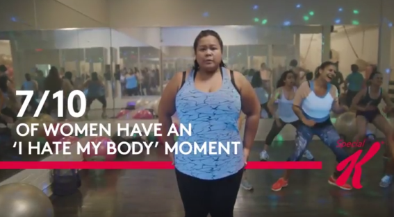 Kellogg’s moves Special K into motivational space as the woman in the red dress steps back