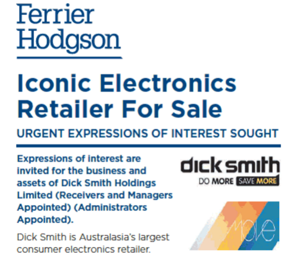 Administrators for retailer Dick Smith launch ad campaign to try and sell-off embattled brand