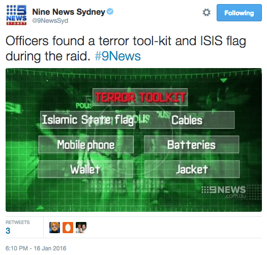 The Nine News terror toolkit