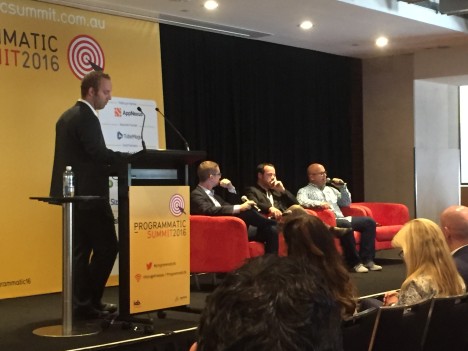 L:R Moderator Nic Neumann, Dylan McBride Appnexus, John Miskelly GroupM, Matt Bruce Adobe.