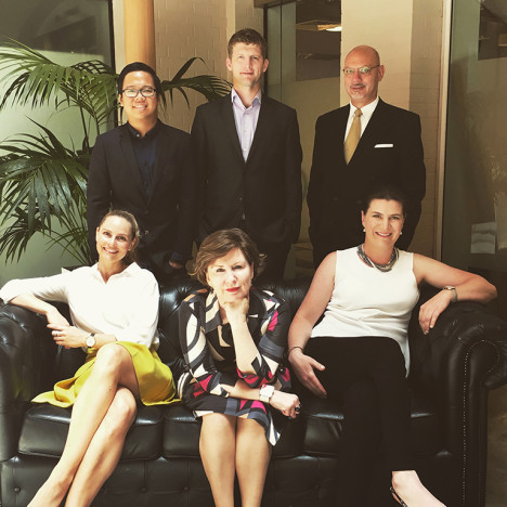 Back Row, L to R Justin Yuen, Darragh Brennan, Alistair Nicholas. Front Row, L to R Megan McCarthy, Jacquelynne Willcox, Eliza Newton