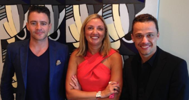 Media buyer Danny Bass, Manners and former IAB chair Mark Britt launching the 'big tent' initiative.