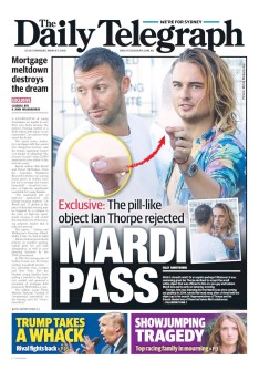 The Telegraph ran a front page story on Thorpe rejecting a mint.