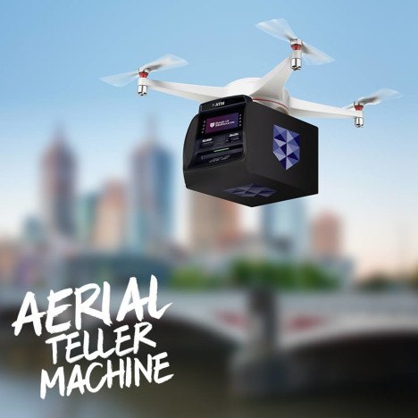 Bank of Melbourne aerial teller machine