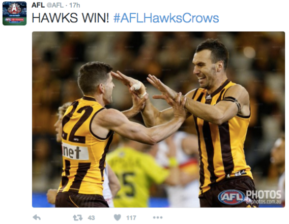 Hawthorn v Adelaide sees 608,000 tune in, while Broncos v Rabbitohs draws 476,000