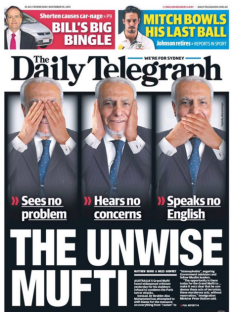 The allegedly defamatory front page over which legal action has been launched.