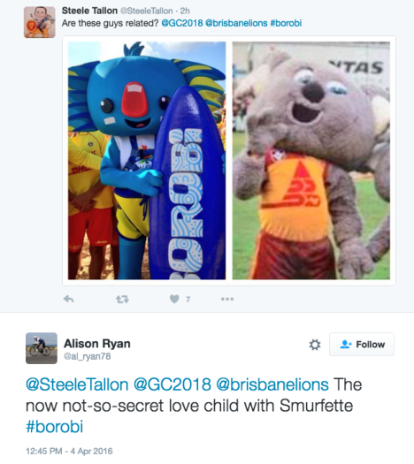borobi brisbane lions smurfette