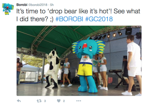 borobi drop bear like its hot