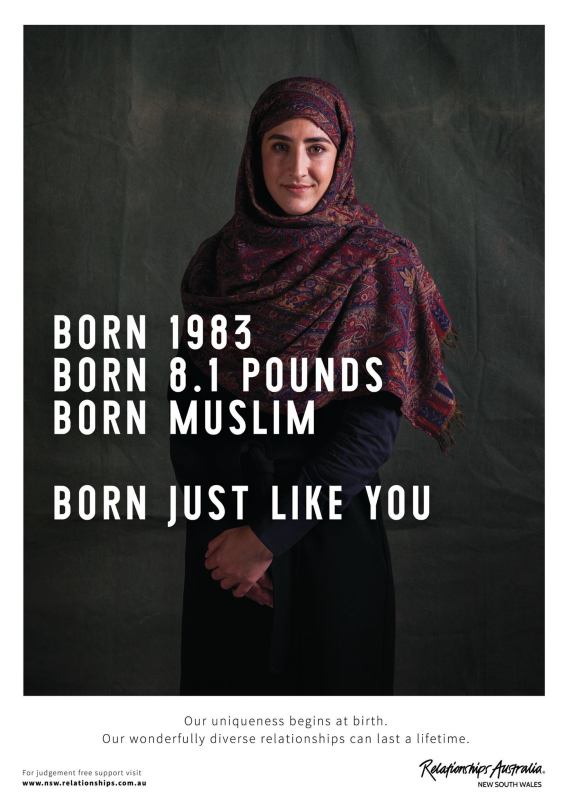 Relationships Australia NSW challenges prejudices in outdoor ‘Born’ campaign