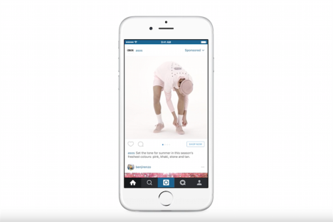 asos instagram iphone screen