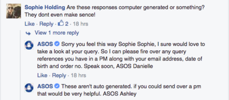 asos not auto generated