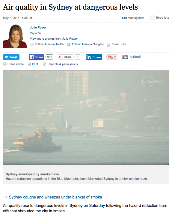 Beware of rising air quality